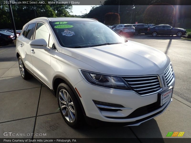 White Platinum / Ebony 2017 Lincoln MKC Select AWD