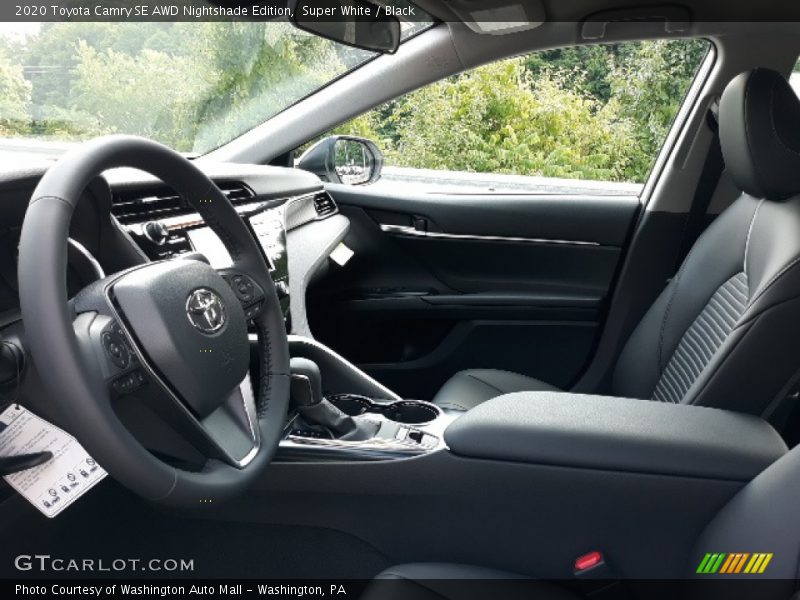 Super White / Black 2020 Toyota Camry SE AWD Nightshade Edition