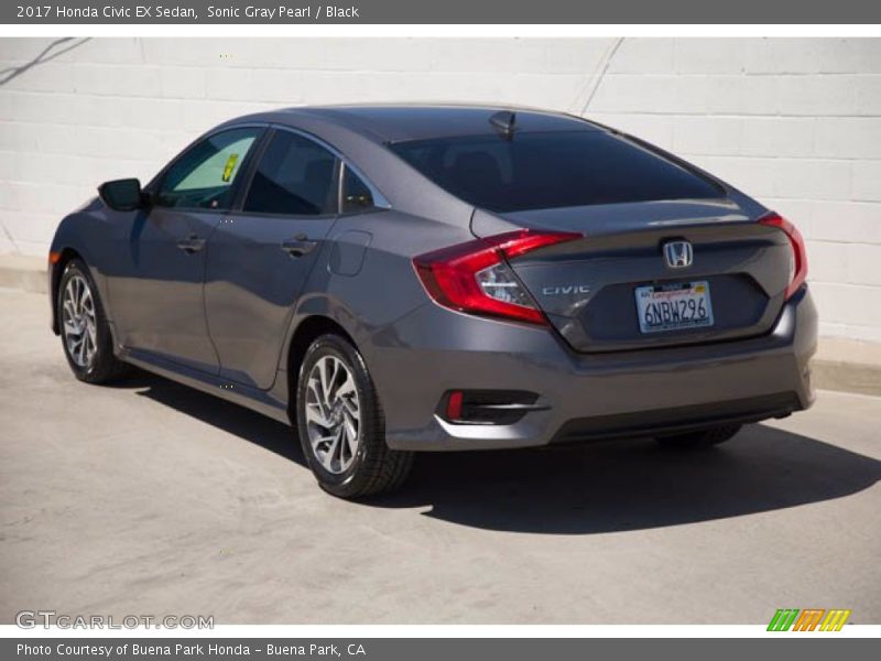 Sonic Gray Pearl / Black 2017 Honda Civic EX Sedan