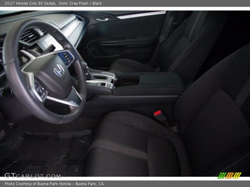 Sonic Gray Pearl / Black 2017 Honda Civic EX Sedan