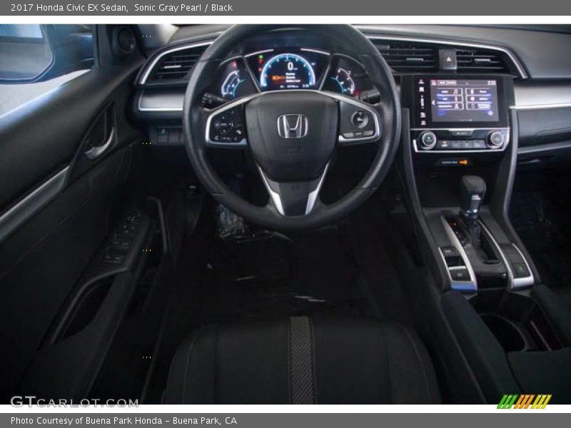 Sonic Gray Pearl / Black 2017 Honda Civic EX Sedan