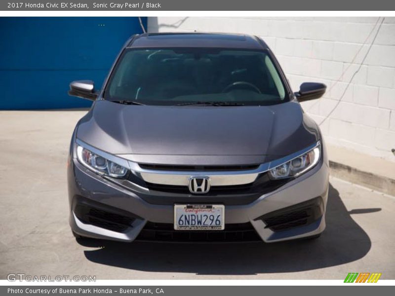 Sonic Gray Pearl / Black 2017 Honda Civic EX Sedan