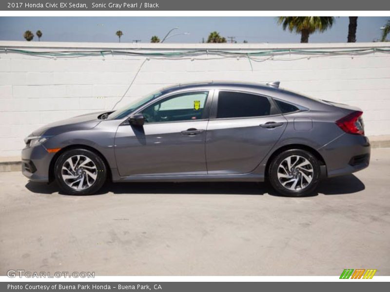 Sonic Gray Pearl / Black 2017 Honda Civic EX Sedan