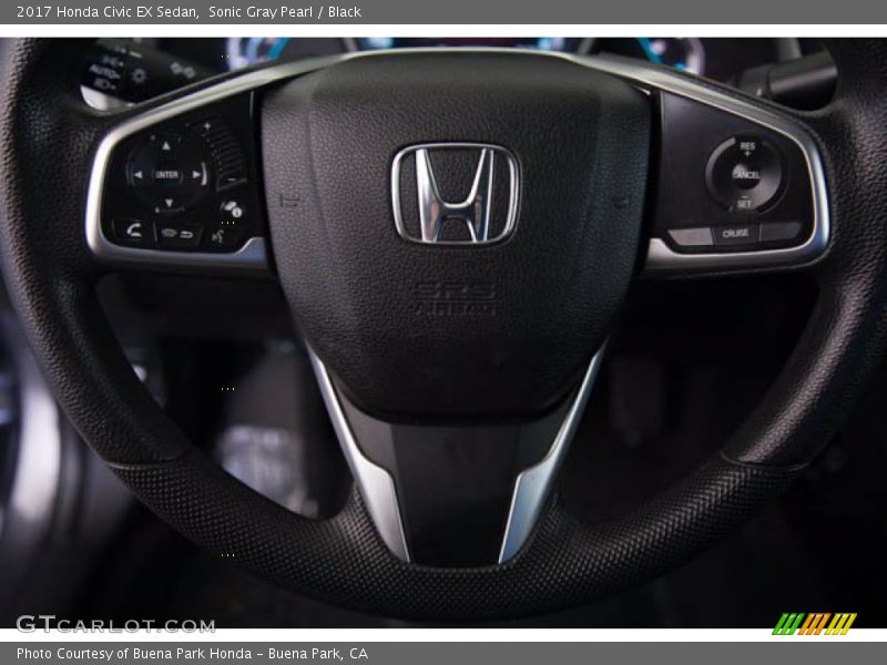 Sonic Gray Pearl / Black 2017 Honda Civic EX Sedan