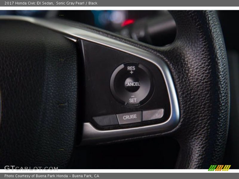 Sonic Gray Pearl / Black 2017 Honda Civic EX Sedan