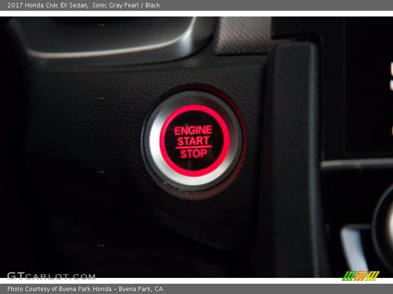 Sonic Gray Pearl / Black 2017 Honda Civic EX Sedan