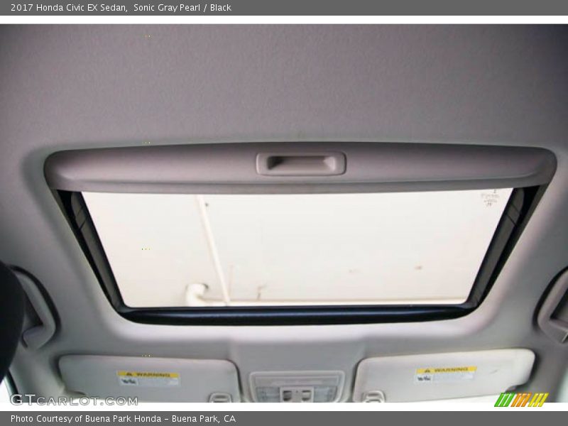 Sonic Gray Pearl / Black 2017 Honda Civic EX Sedan