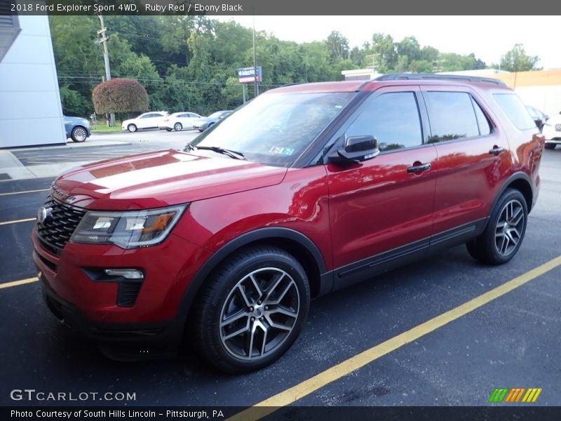 Ruby Red / Ebony Black 2018 Ford Explorer Sport 4WD