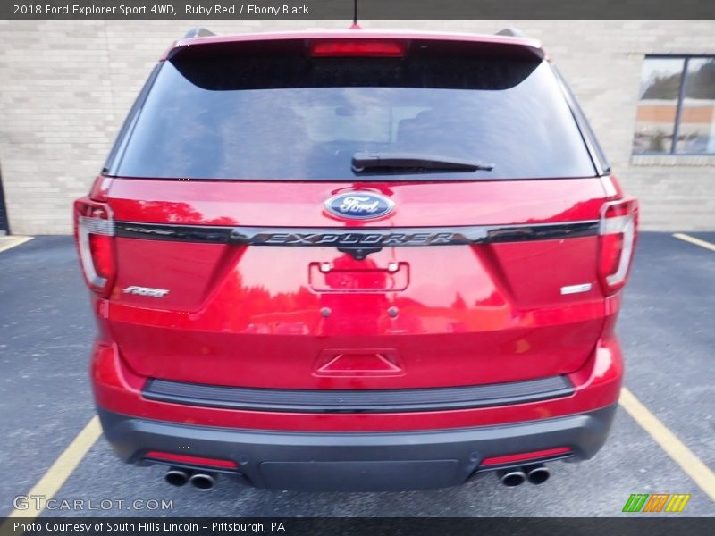 Ruby Red / Ebony Black 2018 Ford Explorer Sport 4WD
