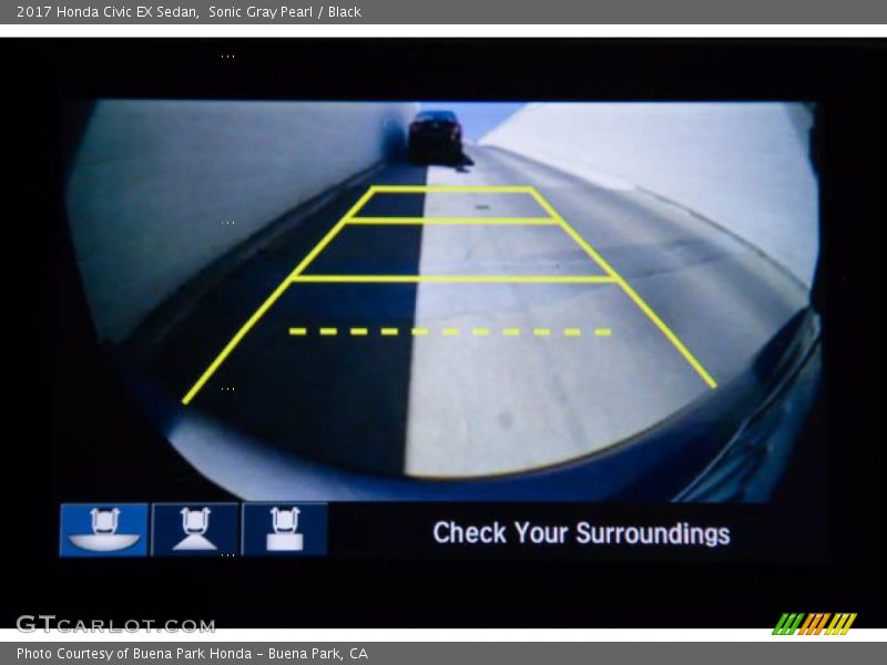 Sonic Gray Pearl / Black 2017 Honda Civic EX Sedan