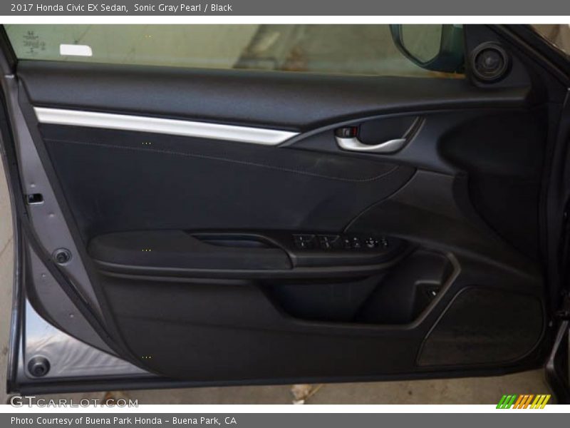 Sonic Gray Pearl / Black 2017 Honda Civic EX Sedan