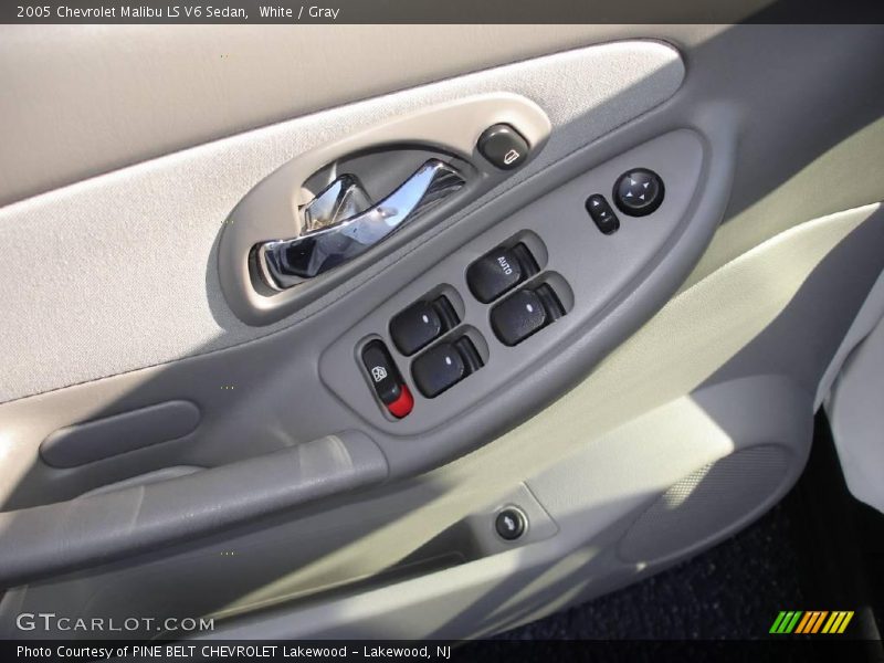 White / Gray 2005 Chevrolet Malibu LS V6 Sedan