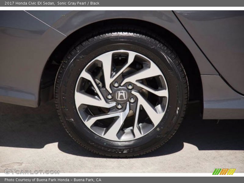 Sonic Gray Pearl / Black 2017 Honda Civic EX Sedan
