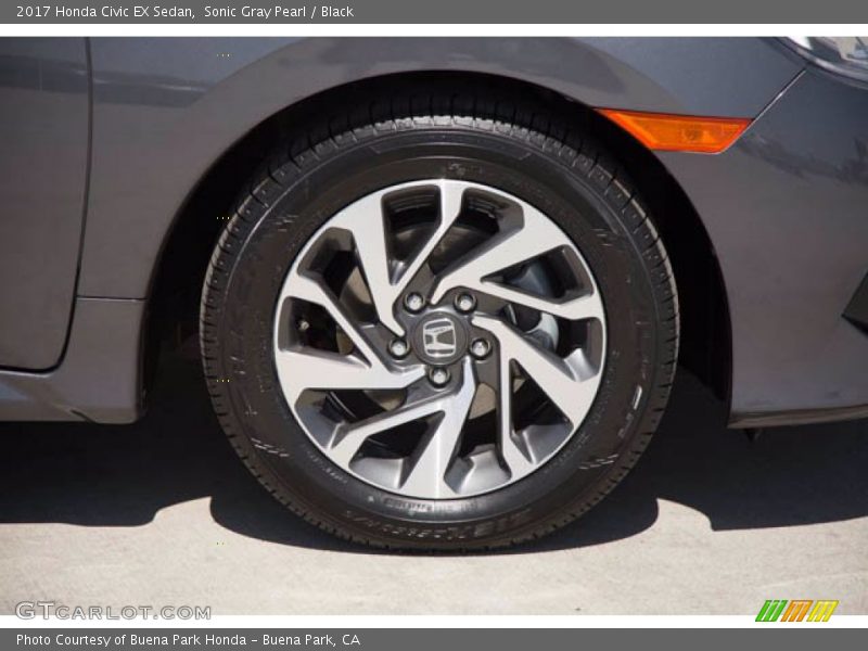 Sonic Gray Pearl / Black 2017 Honda Civic EX Sedan