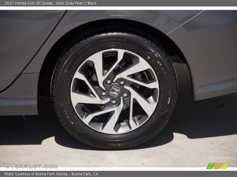 Sonic Gray Pearl / Black 2017 Honda Civic EX Sedan
