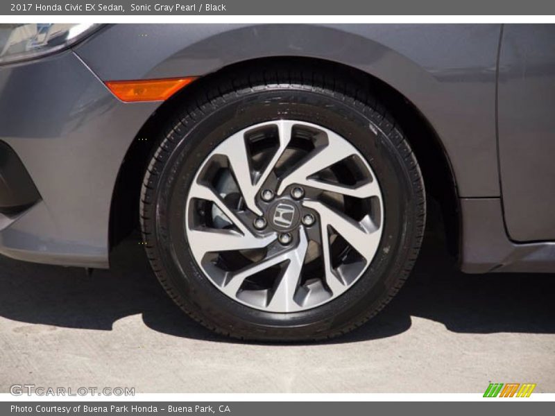 Sonic Gray Pearl / Black 2017 Honda Civic EX Sedan