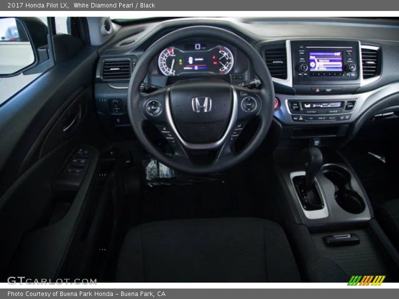 White Diamond Pearl / Black 2017 Honda Pilot LX