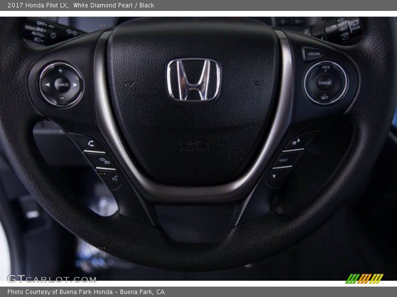 White Diamond Pearl / Black 2017 Honda Pilot LX