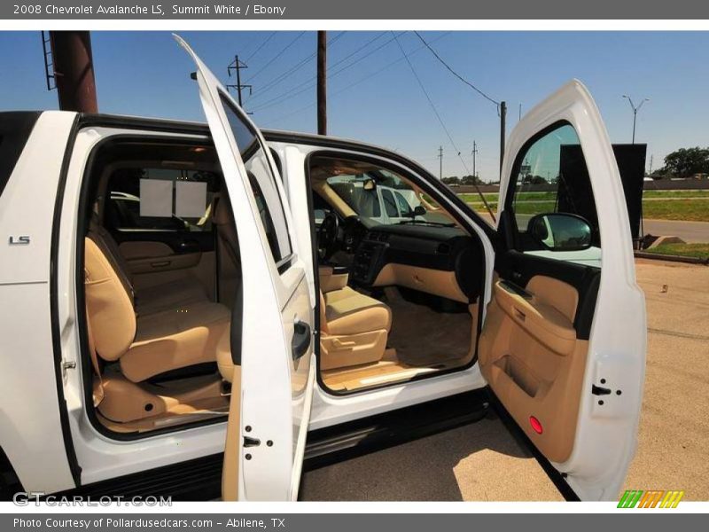 Summit White / Ebony 2008 Chevrolet Avalanche LS