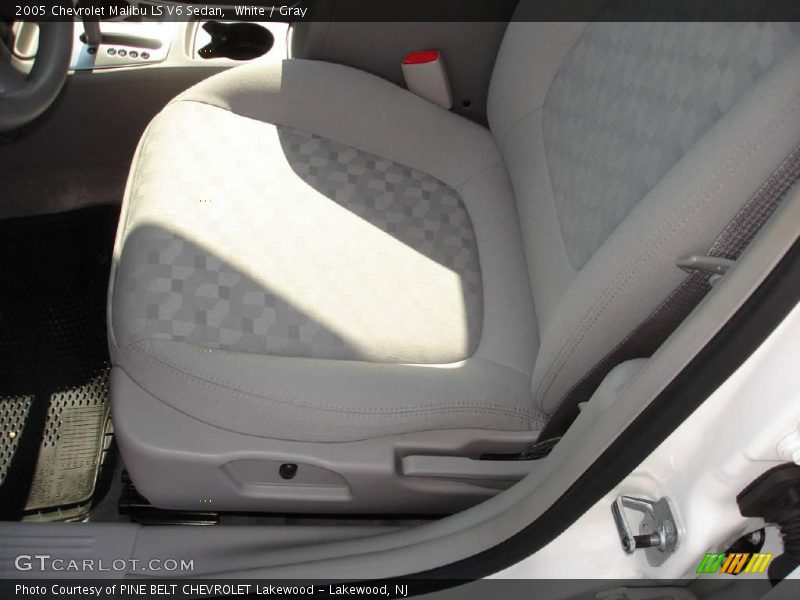 White / Gray 2005 Chevrolet Malibu LS V6 Sedan