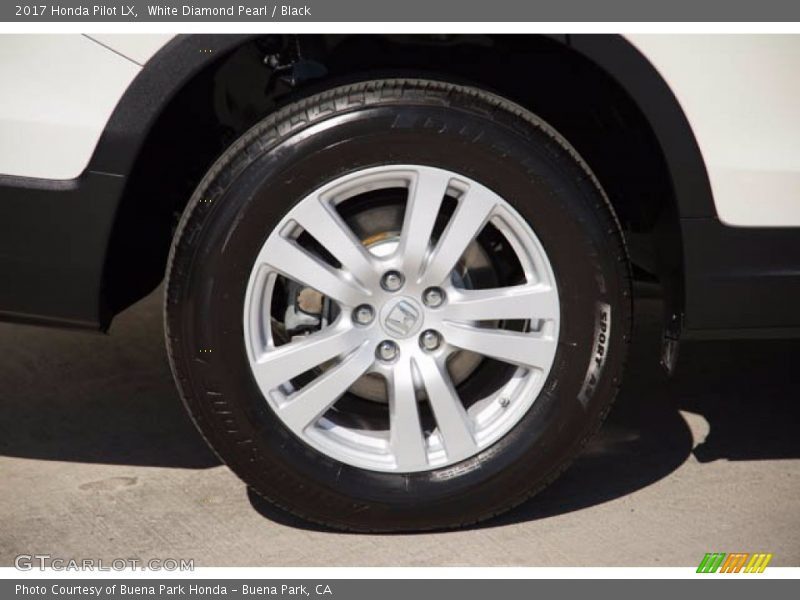 White Diamond Pearl / Black 2017 Honda Pilot LX