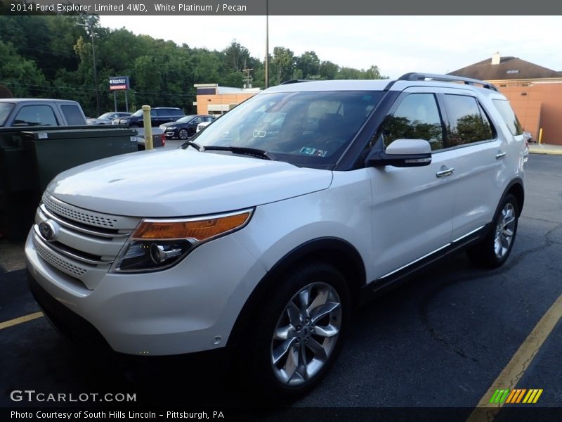 White Platinum / Pecan 2014 Ford Explorer Limited 4WD
