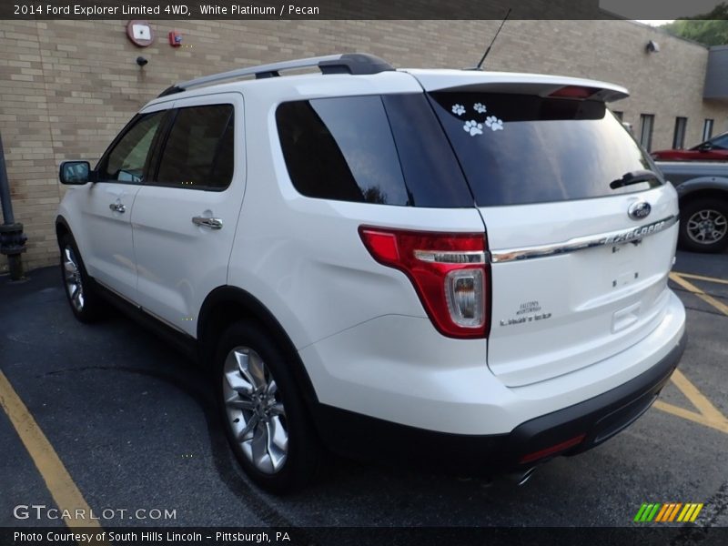 White Platinum / Pecan 2014 Ford Explorer Limited 4WD
