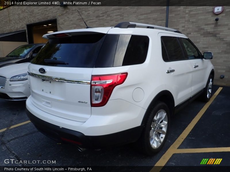 White Platinum / Pecan 2014 Ford Explorer Limited 4WD