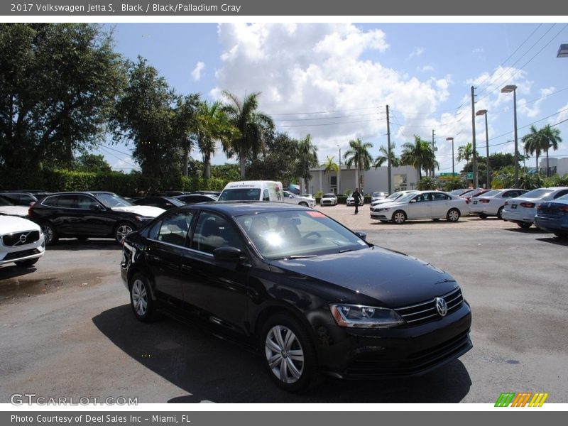 Black / Black/Palladium Gray 2017 Volkswagen Jetta S