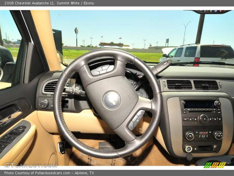 Summit White / Ebony 2008 Chevrolet Avalanche LS