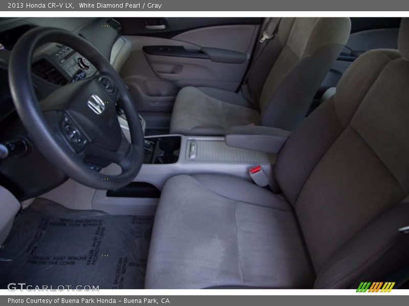 White Diamond Pearl / Gray 2013 Honda CR-V LX