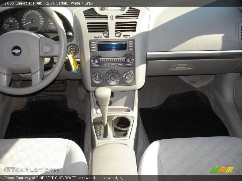 White / Gray 2005 Chevrolet Malibu LS V6 Sedan