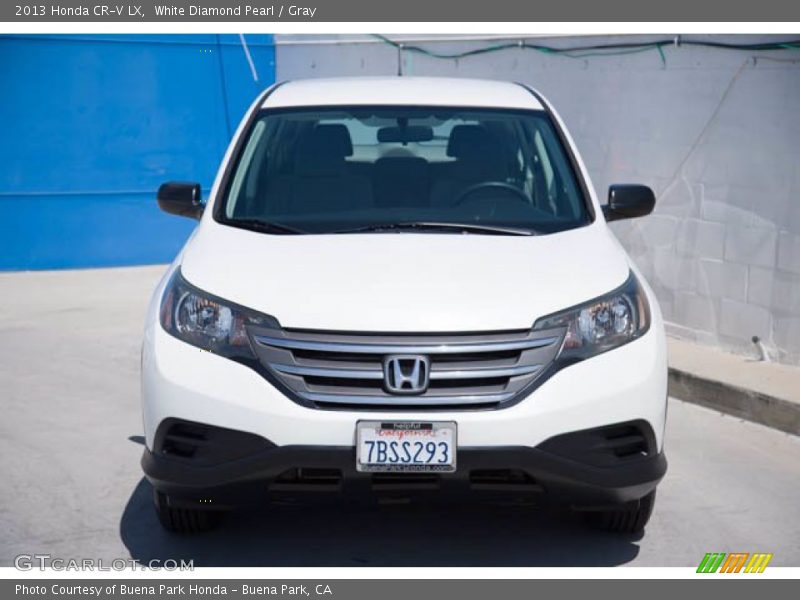 White Diamond Pearl / Gray 2013 Honda CR-V LX