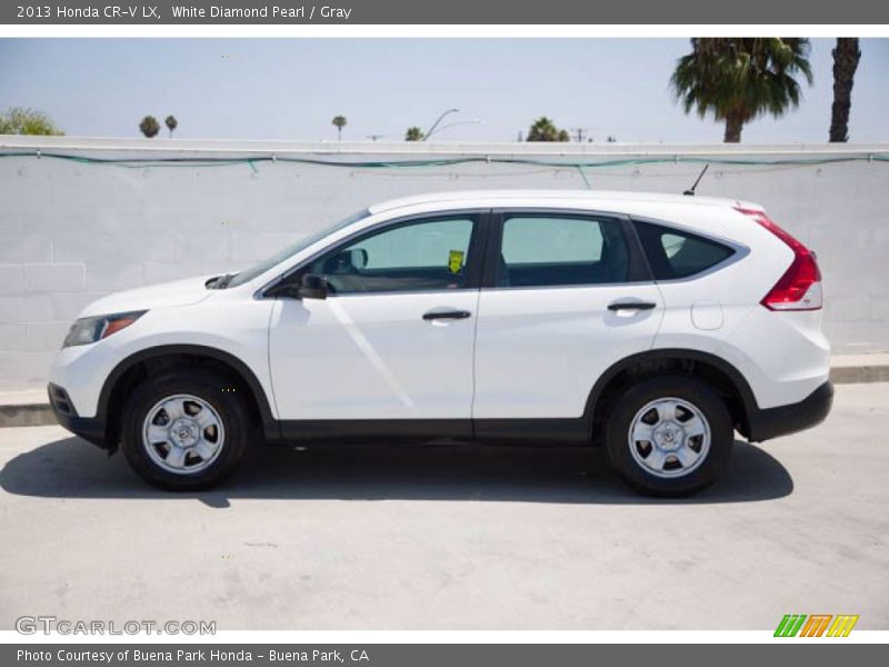 White Diamond Pearl / Gray 2013 Honda CR-V LX