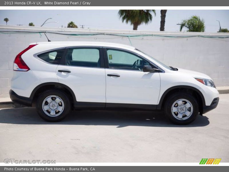 White Diamond Pearl / Gray 2013 Honda CR-V LX