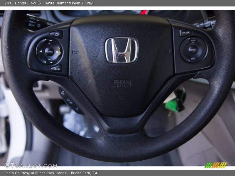 White Diamond Pearl / Gray 2013 Honda CR-V LX