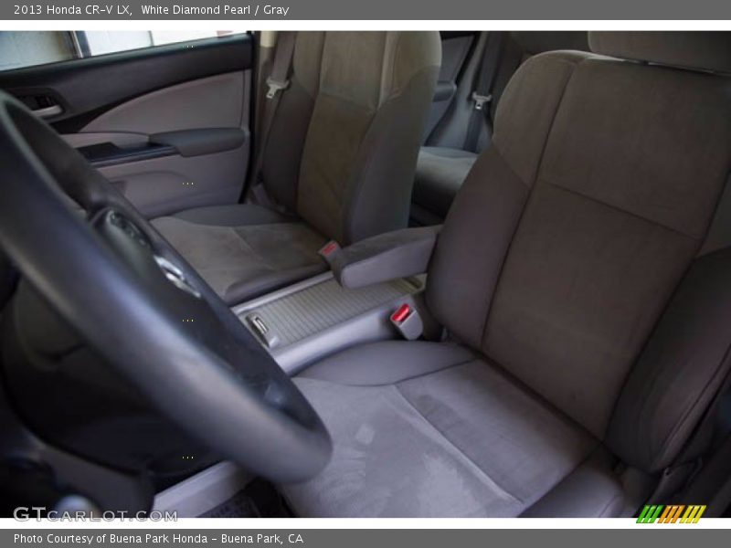 White Diamond Pearl / Gray 2013 Honda CR-V LX