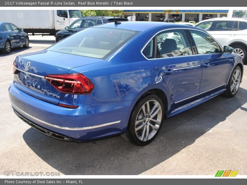 Reef Blue Metallic / Titan Black 2017 Volkswagen Passat R-Line Sedan