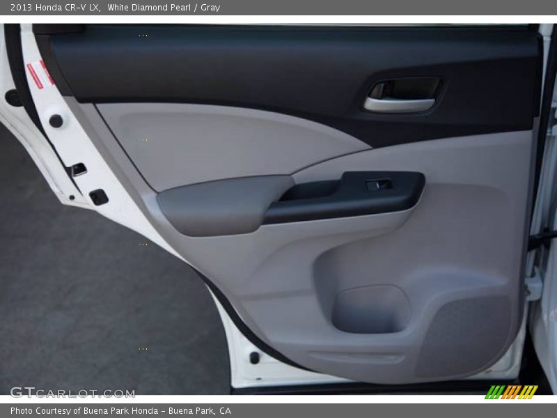 White Diamond Pearl / Gray 2013 Honda CR-V LX