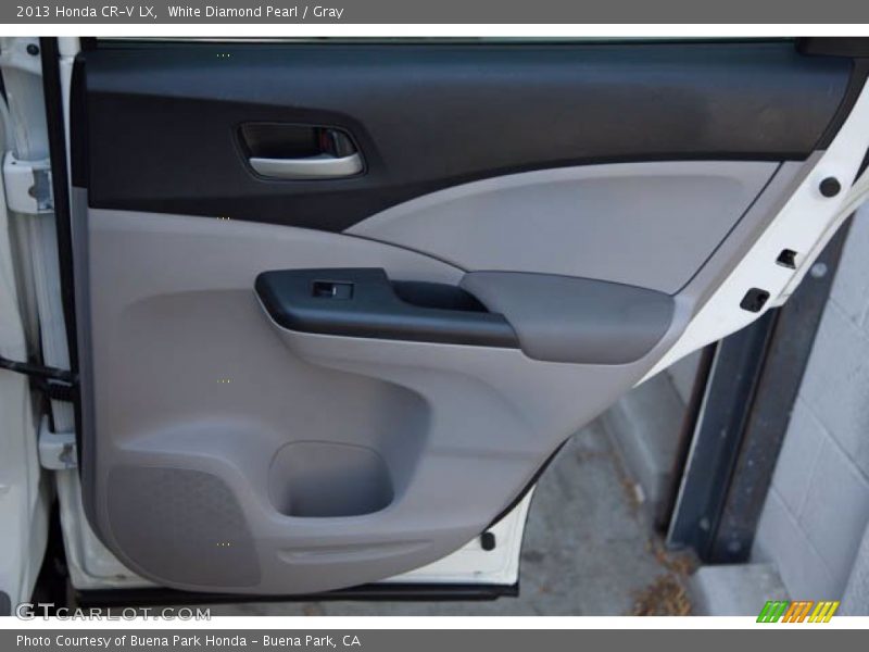 White Diamond Pearl / Gray 2013 Honda CR-V LX
