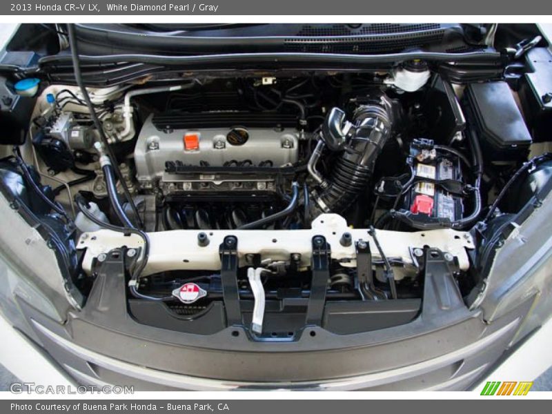 White Diamond Pearl / Gray 2013 Honda CR-V LX