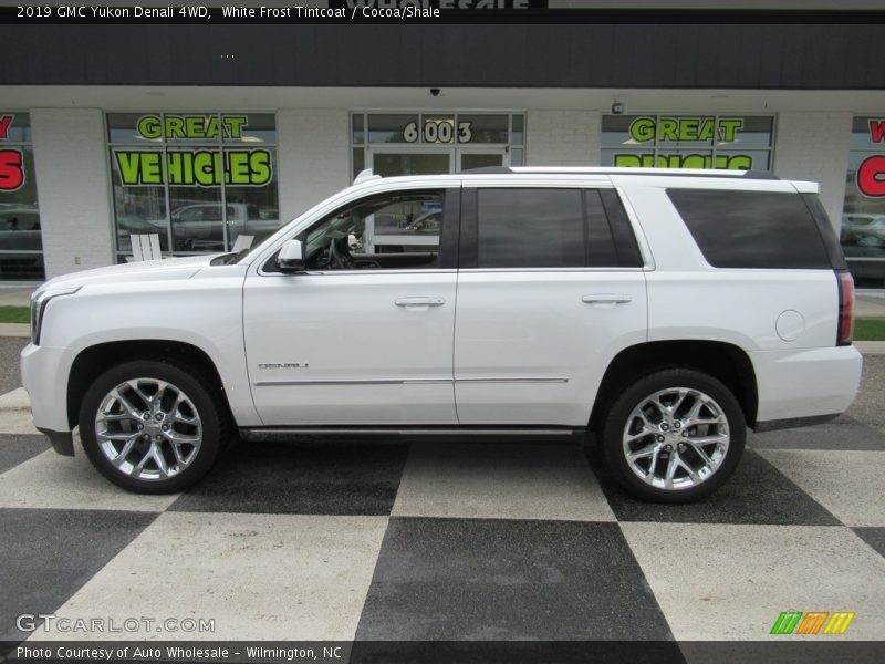 White Frost Tintcoat / Cocoa/Shale 2019 GMC Yukon Denali 4WD