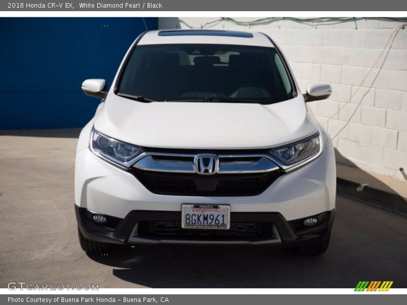 White Diamond Pearl / Black 2018 Honda CR-V EX