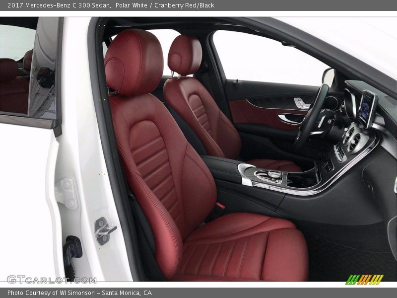Polar White / Cranberry Red/Black 2017 Mercedes-Benz C 300 Sedan