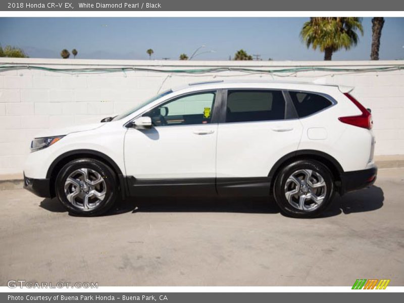 White Diamond Pearl / Black 2018 Honda CR-V EX