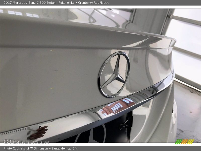 Polar White / Cranberry Red/Black 2017 Mercedes-Benz C 300 Sedan