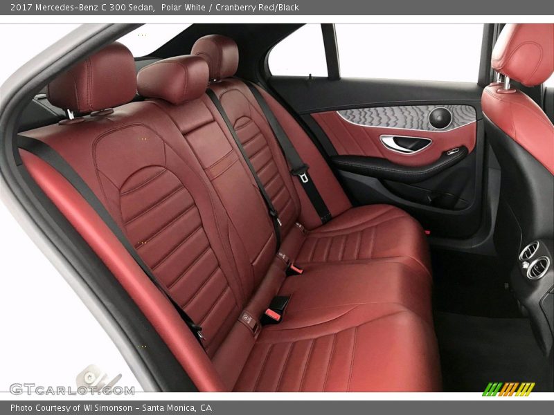 Polar White / Cranberry Red/Black 2017 Mercedes-Benz C 300 Sedan