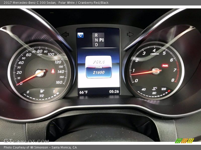 Polar White / Cranberry Red/Black 2017 Mercedes-Benz C 300 Sedan