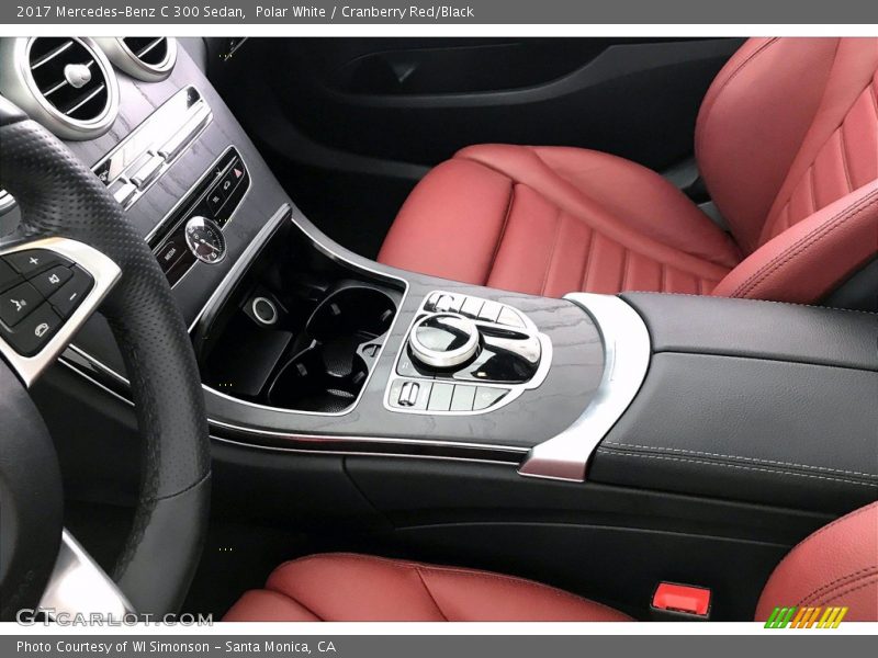 Polar White / Cranberry Red/Black 2017 Mercedes-Benz C 300 Sedan