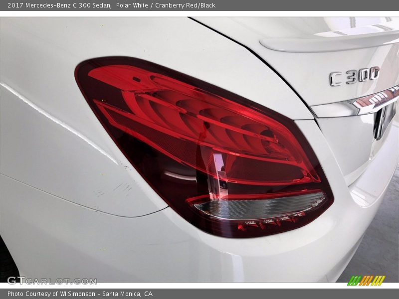 Polar White / Cranberry Red/Black 2017 Mercedes-Benz C 300 Sedan